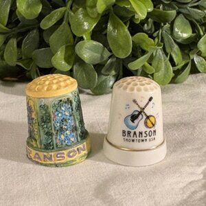 Set of 2 Vintage Branson Thimbles